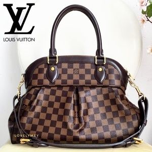 🆙Louis Vuitton Trevi PM DE Damier Ebene Canvas